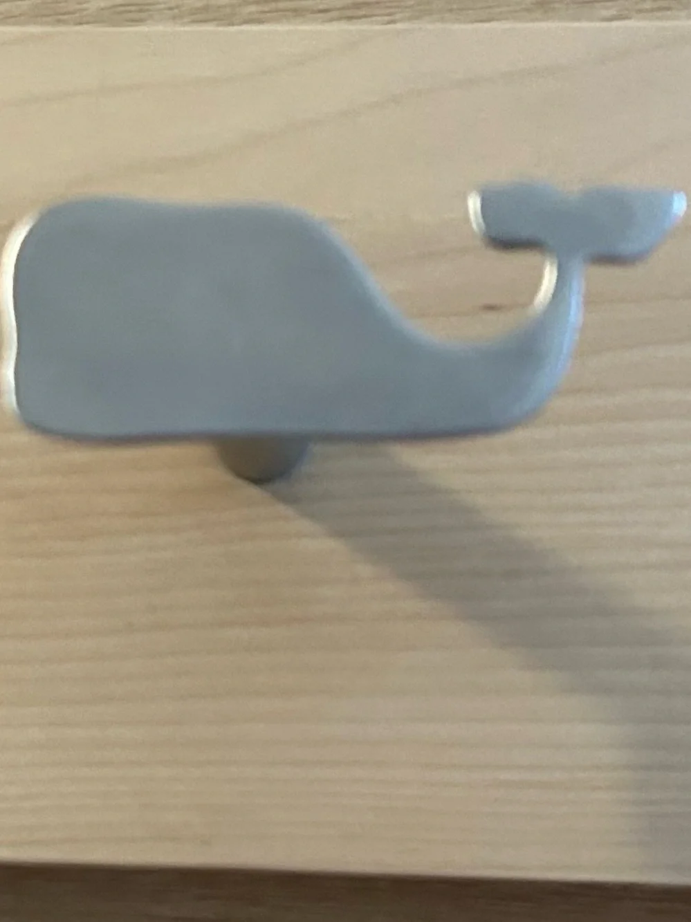Vineyard Vines Silver Whale Hook Rack on Natural Wood